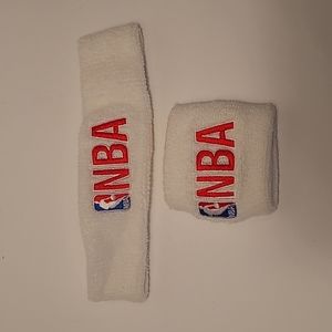 Vintage White NBA Basketball Wrist & Sweat Band